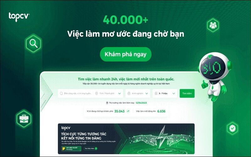 TopCV - nơi có hàng nghìn thông tin tuyển dụng liên quan đến Sales Support